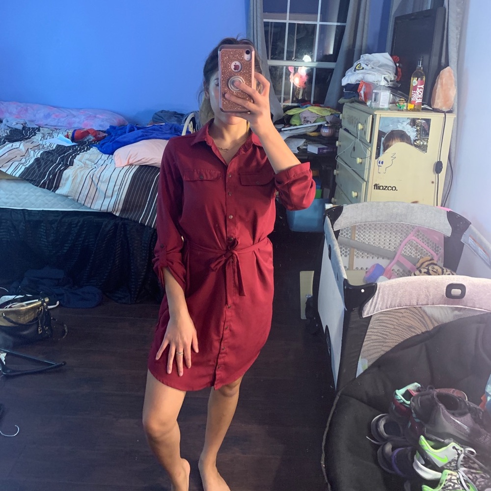button up dress